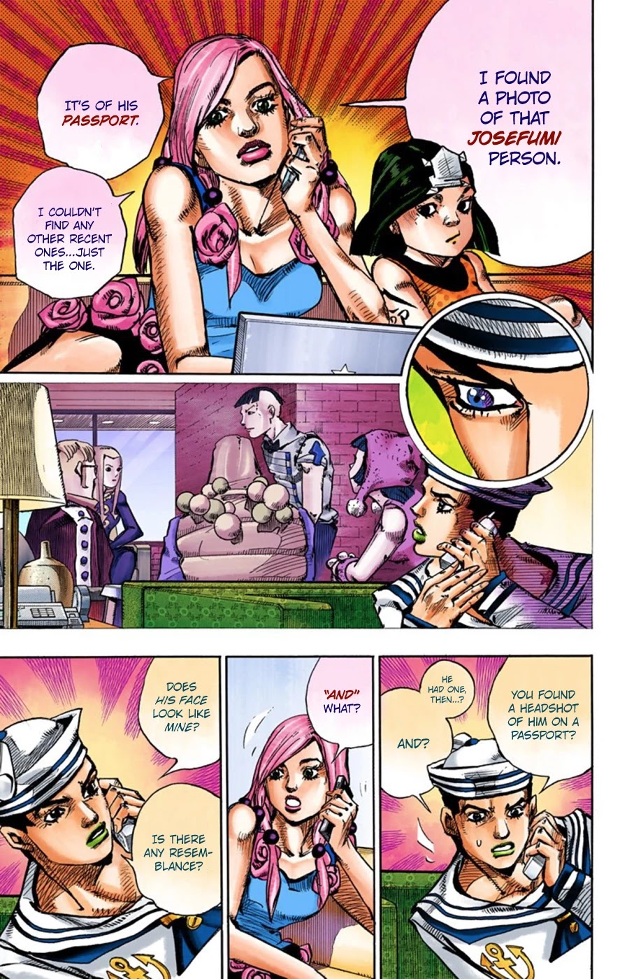 JoJo's Bizarre Adventure Part 8 - JoJolion (Official Colored) Chapter 48 page 10 - Chapter 48: Hato-chan Brought a Boyfriend Over Part 2