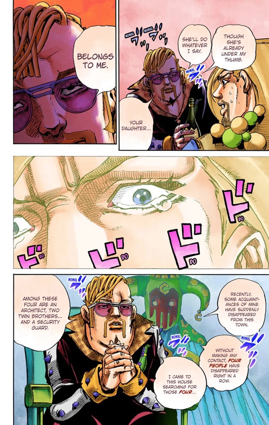 JoJo's Bizarre Adventure Part 8 - JoJolion (Official Colored) Chapter 49 page 15 - Chapter 49: Hato-chan Brought a Boyfriend Over Part 3