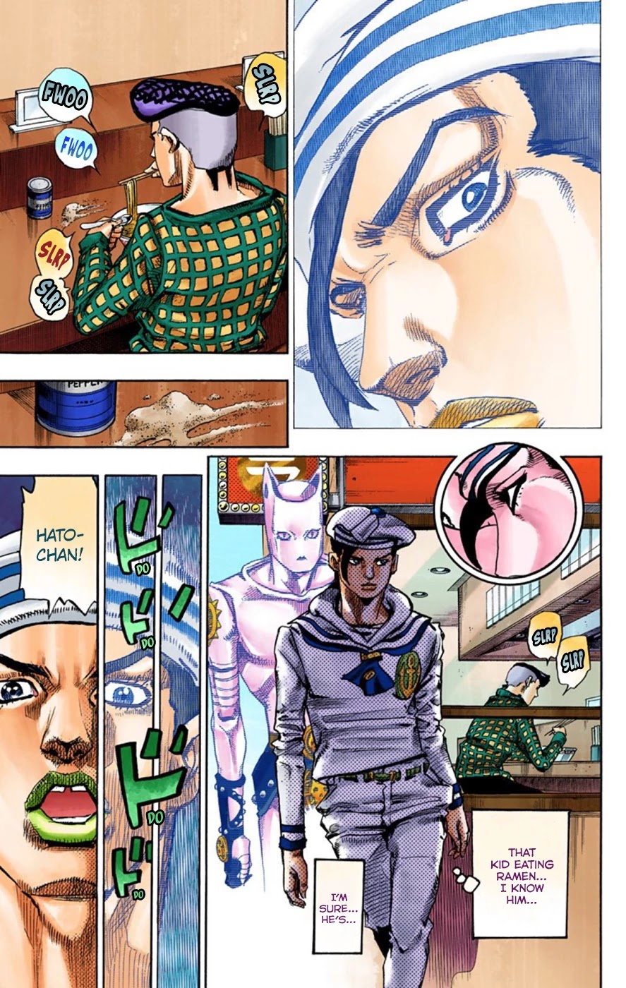 JoJo's Bizarre Adventure Part 8 - JoJolion (Official Colored) Chapter 49 page 37 - Chapter 49: Hato-chan Brought a Boyfriend Over Part 3
