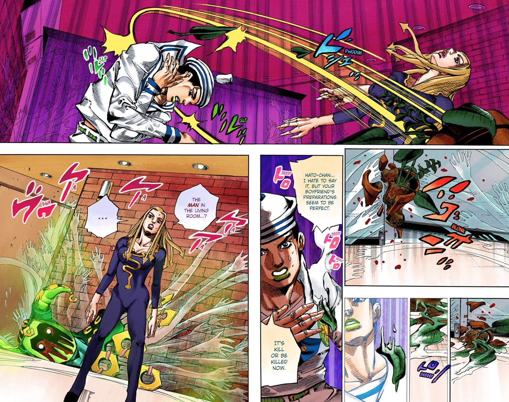 JoJo's Bizarre Adventure Part 8 - JoJolion (Official Colored) Chapter 49 page 42 - Chapter 49: Hato-chan Brought a Boyfriend Over Part 3