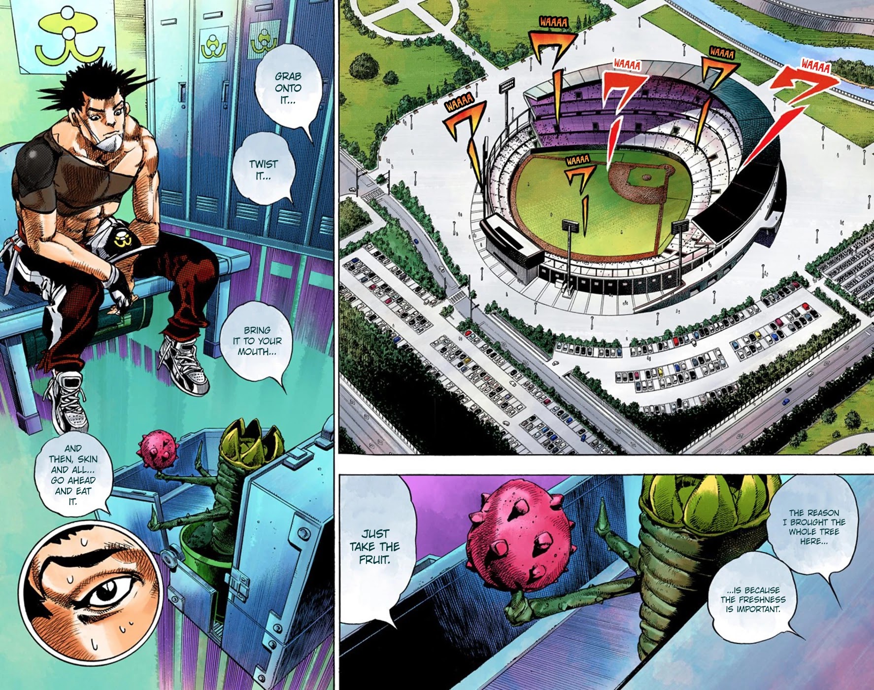 JoJo's Bizarre Adventure Part 8 - JoJolion (Official Colored) Chapter 50 page 16 - Chapter 50: Vitamin C and Killer Queen Part 1