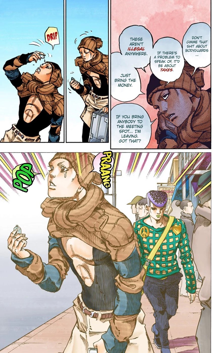 JoJo's Bizarre Adventure Part 8 - JoJolion (Official Colored) Chapter 51 page 13 - Chapter 51: Vitamin C and Killer Queen Part 2