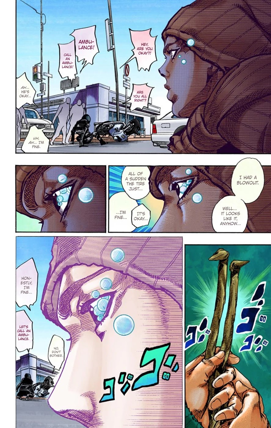 JoJo's Bizarre Adventure Part 8 - JoJolion (Official Colored) Chapter 51 page 17 - Chapter 51: Vitamin C and Killer Queen Part 2