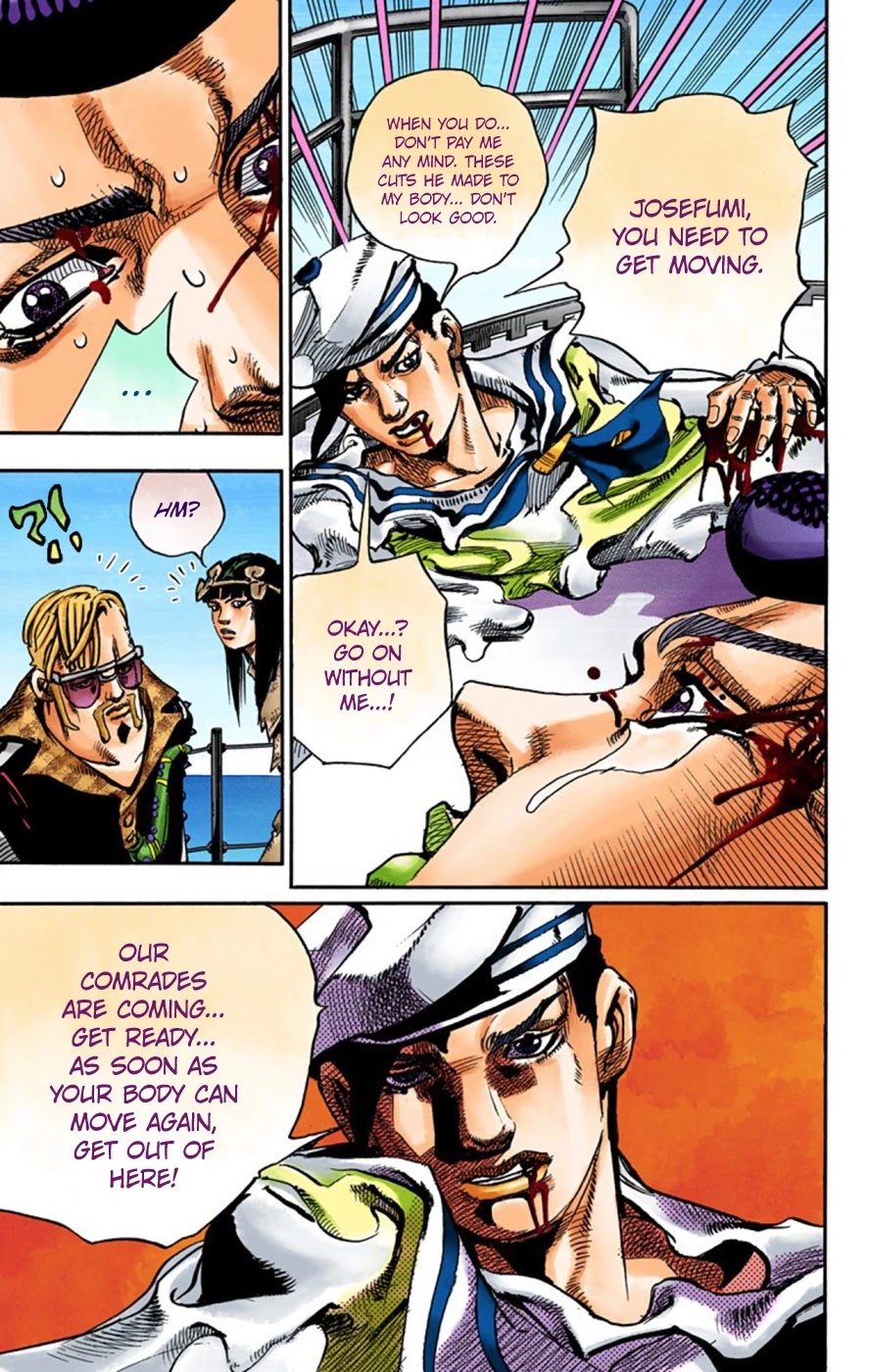 JoJo's Bizarre Adventure Part 8 - JoJolion (Official Colored) Chapter 52 page 13 - Chapter 52: Vitamin C and Killer Queen Part 3