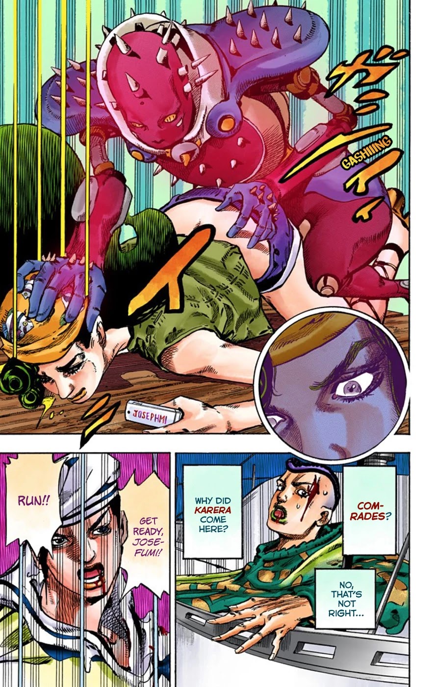 JoJo's Bizarre Adventure Part 8 - JoJolion (Official Colored) Chapter 52 page 17 - Chapter 52: Vitamin C and Killer Queen Part 3