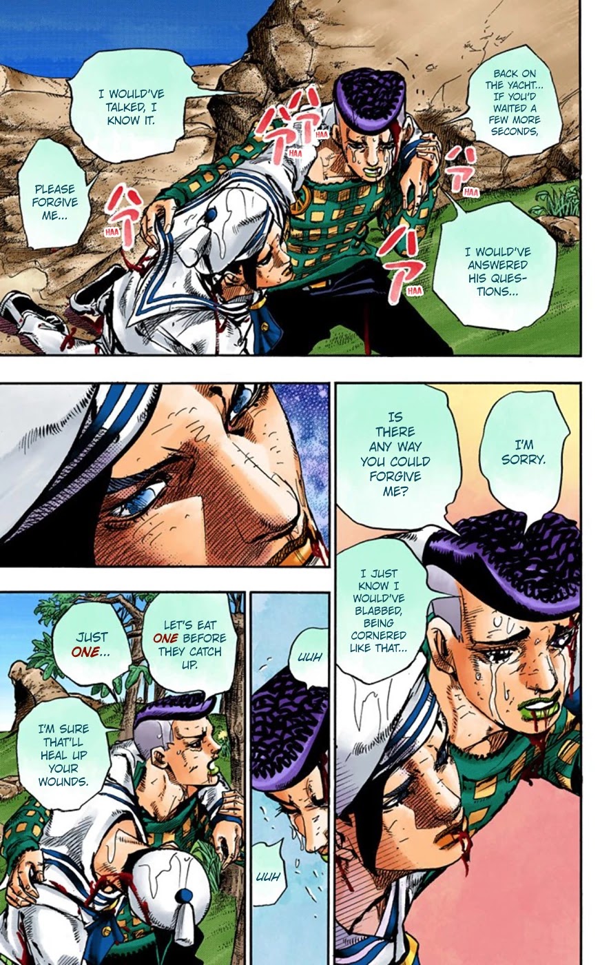 JoJo's Bizarre Adventure Part 8 - JoJolion (Official Colored) Chapter 52 page 27 - Chapter 52: Vitamin C and Killer Queen Part 3
