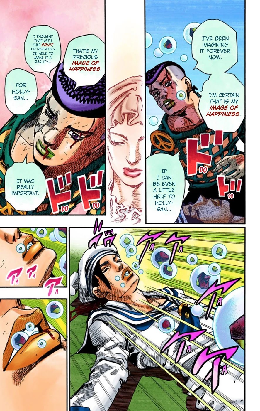 JoJo's Bizarre Adventure Part 8 - JoJolion (Official Colored) Chapter 53 page 27 - Chapter 53: Vitamin C and Killer Queen Part 4