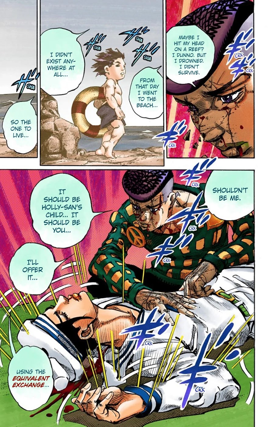 JoJo's Bizarre Adventure Part 8 - JoJolion (Official Colored) Chapter 53 page 29 - Chapter 53: Vitamin C and Killer Queen Part 4