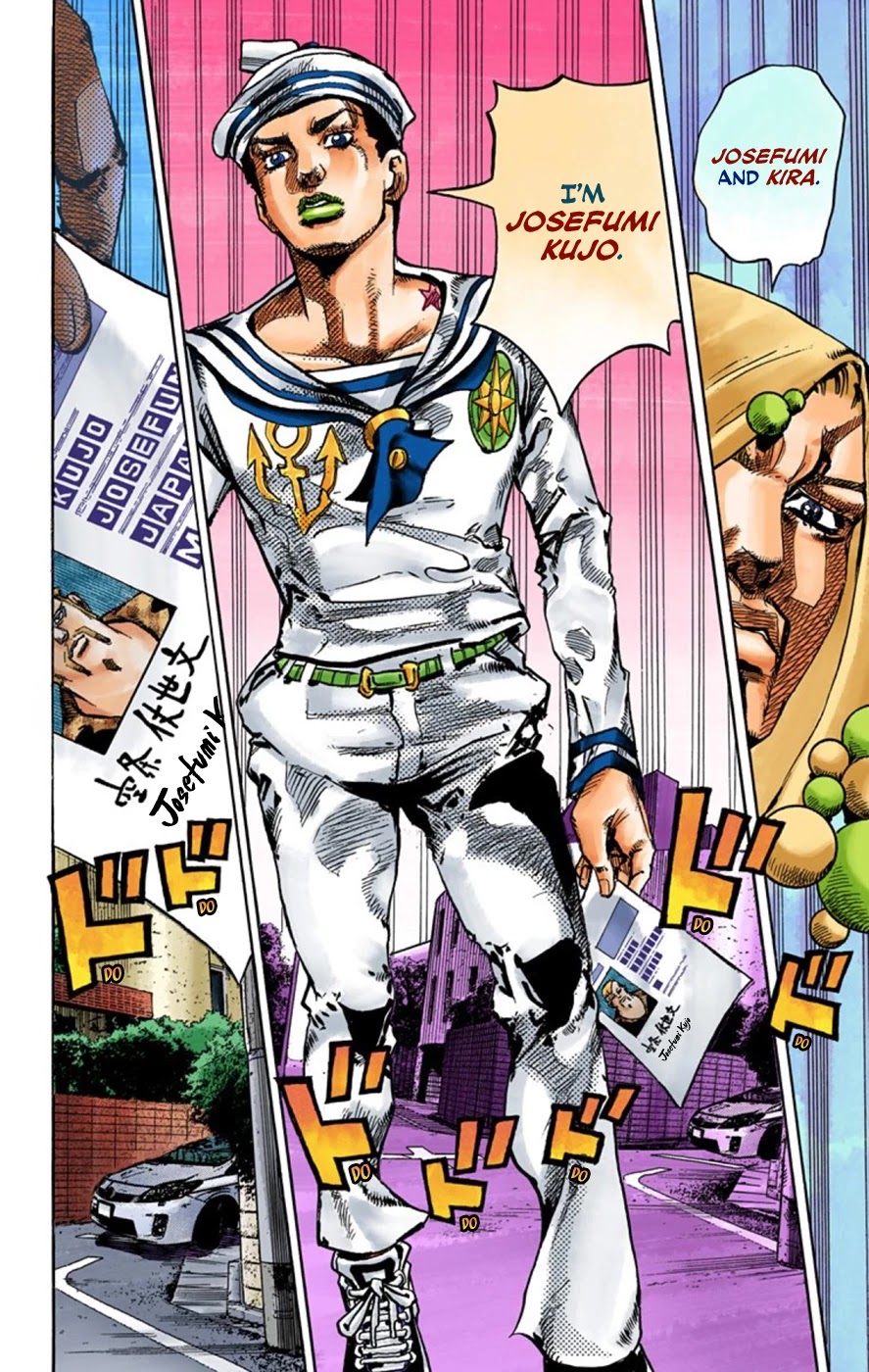 JoJo's Bizarre Adventure Part 8 - JoJolion (Official Colored) Chapter 55 page 27 - Chapter 55: Walking Heart, Breaking Heart