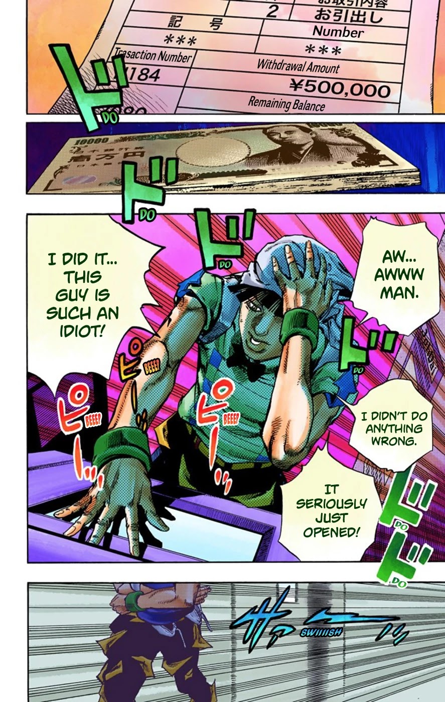 JoJo's Bizarre Adventure Part 8 - JoJolion (Official Colored) Chapter 56 page 14 - Chapter 56: Milagro Man Part 1