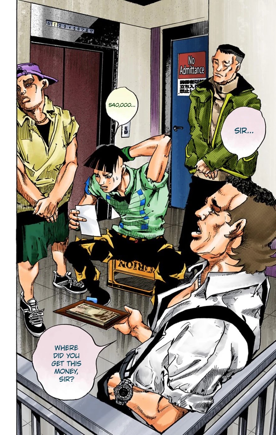 JoJo's Bizarre Adventure Part 8 - JoJolion (Official Colored) Chapter 56 page 28 - Chapter 56: Milagro Man Part 1