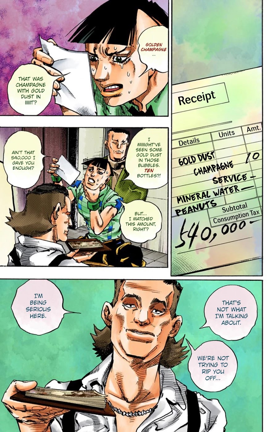 JoJo's Bizarre Adventure Part 8 - JoJolion (Official Colored) Chapter 56 page 29 - Chapter 56: Milagro Man Part 1