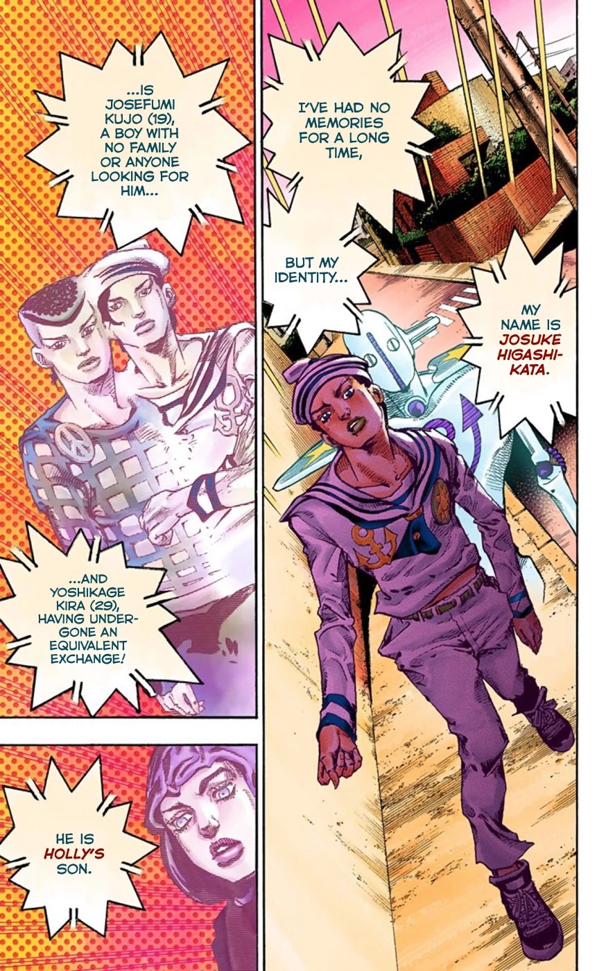 JoJo's Bizarre Adventure Part 8 - JoJolion (Official Colored) Chapter 56 page 3 - Chapter 56: Milagro Man Part 1