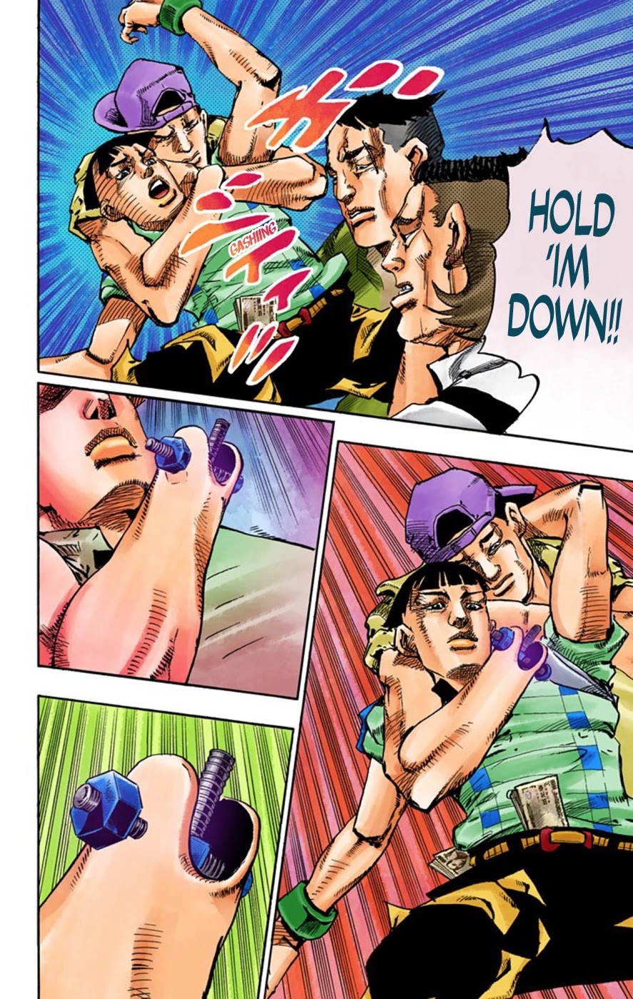 JoJo's Bizarre Adventure Part 8 - JoJolion (Official Colored) Chapter 56 page 34 - Chapter 56: Milagro Man Part 1