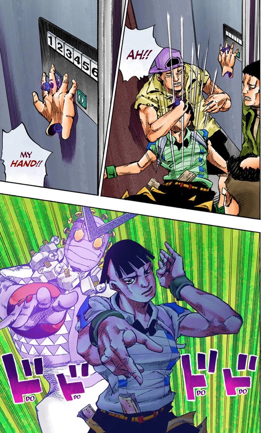 JoJo's Bizarre Adventure Part 8 - JoJolion (Official Colored) Chapter 56 page 35 - Chapter 56: Milagro Man Part 1