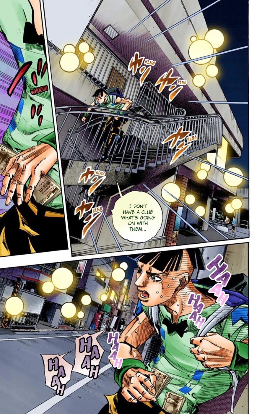 JoJo's Bizarre Adventure Part 8 - JoJolion (Official Colored) Chapter 56 page 39 - Chapter 56: Milagro Man Part 1