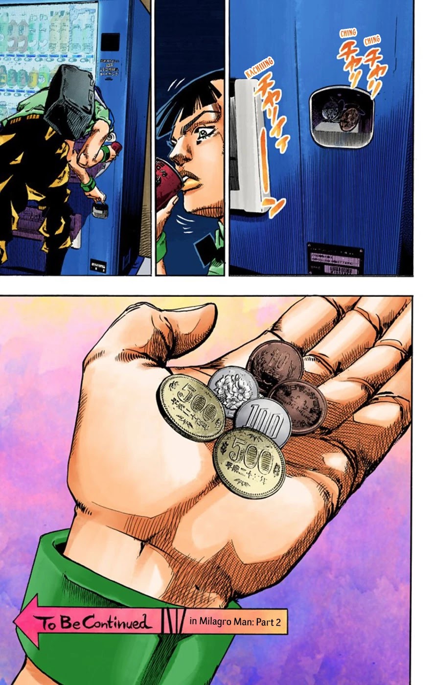 JoJo's Bizarre Adventure Part 8 - JoJolion (Official Colored) Chapter 56 page 47 - Chapter 56: Milagro Man Part 1