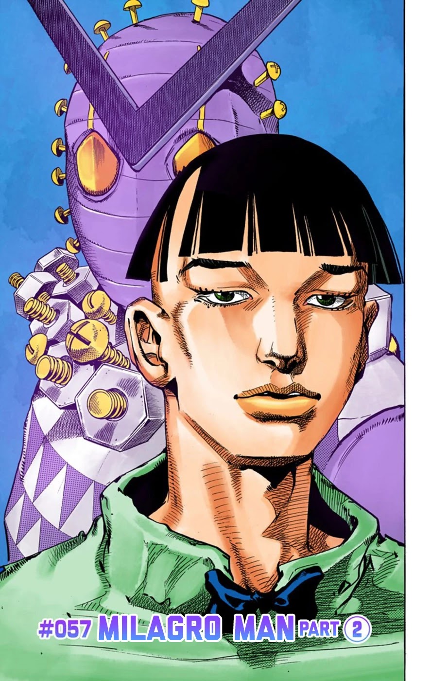 JoJo's Bizarre Adventure Part 8 - JoJolion (Official Colored) Chapter 57 page 1 - Chapter 57: Milagro Man Part 2
