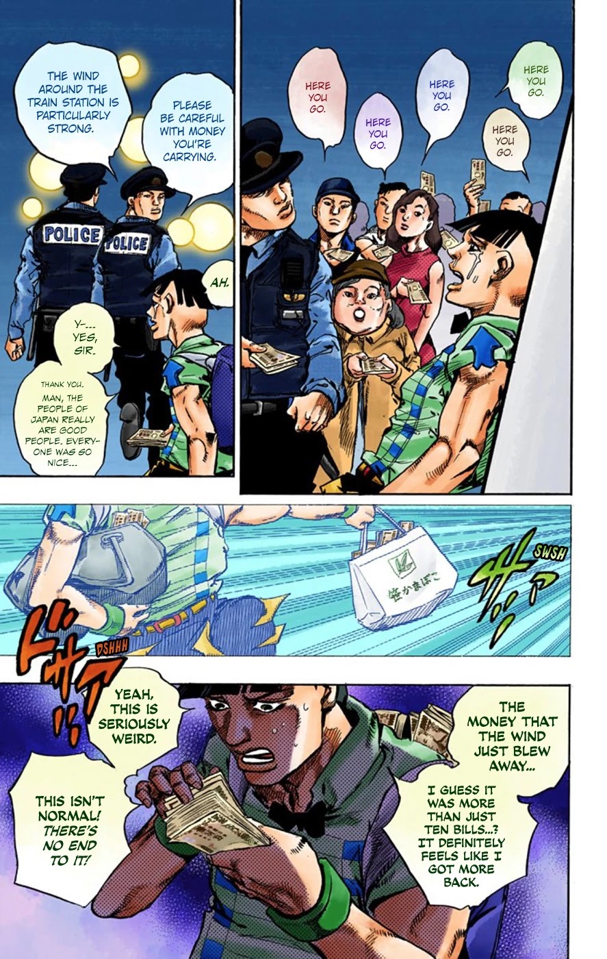 JoJo's Bizarre Adventure Part 8 - JoJolion (Official Colored) Chapter 57 page 18 - Chapter 57: Milagro Man Part 2