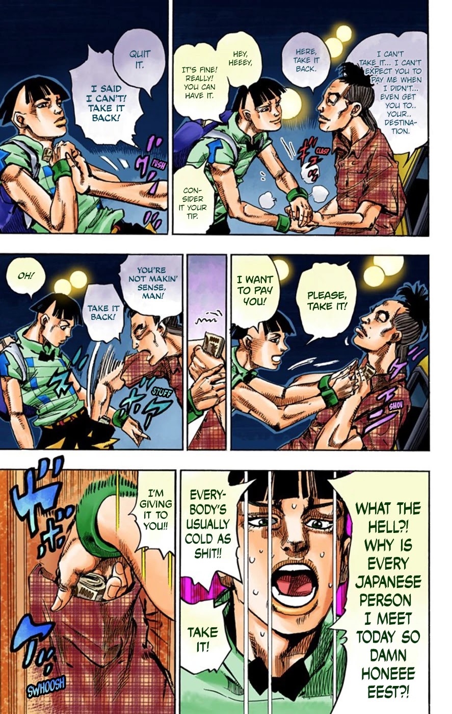 JoJo's Bizarre Adventure Part 8 - JoJolion (Official Colored) Chapter 57 page 22 - Chapter 57: Milagro Man Part 2
