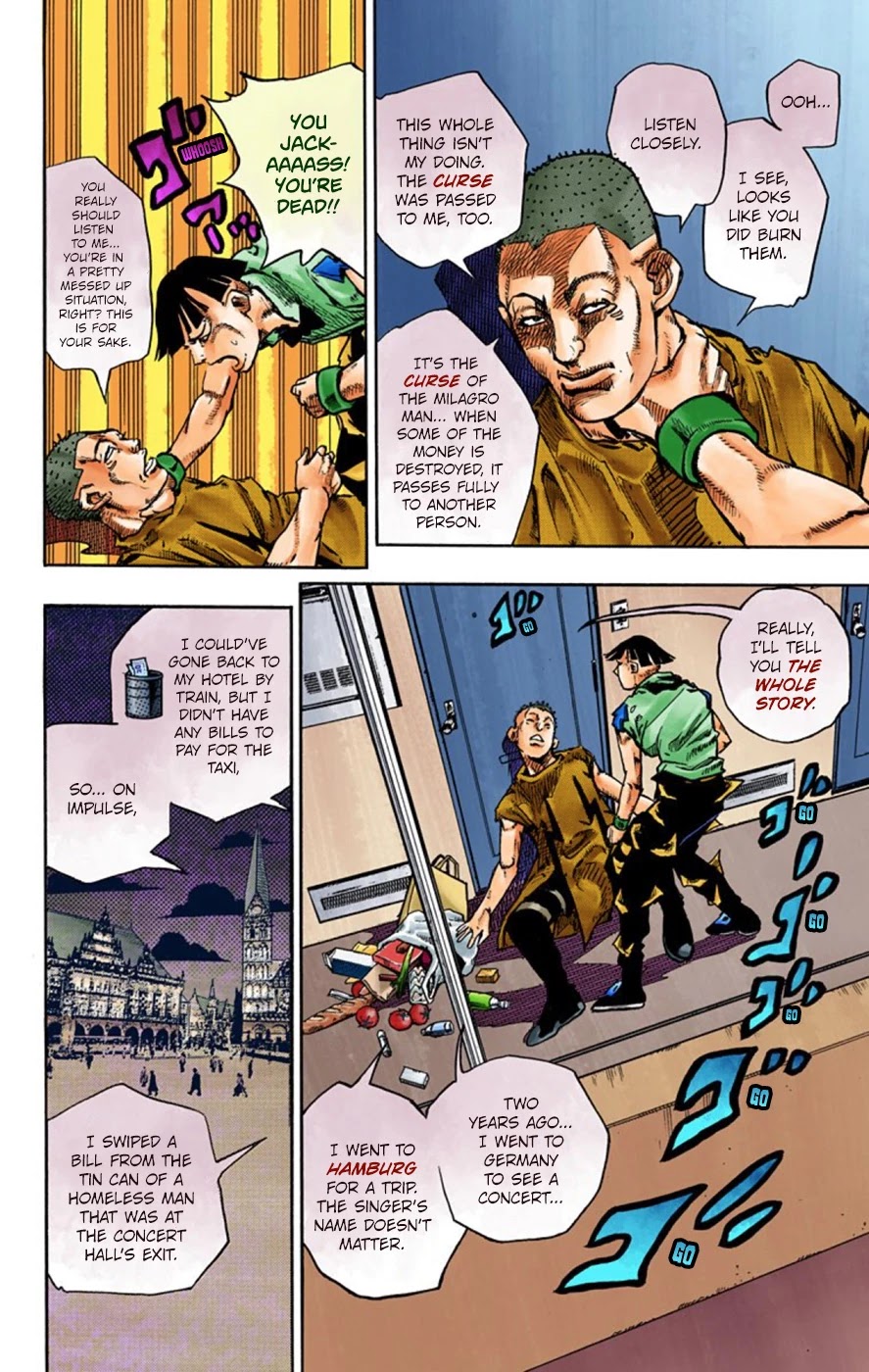 JoJo's Bizarre Adventure Part 8 - JoJolion (Official Colored) Chapter 57 page 33 - Chapter 57: Milagro Man Part 2