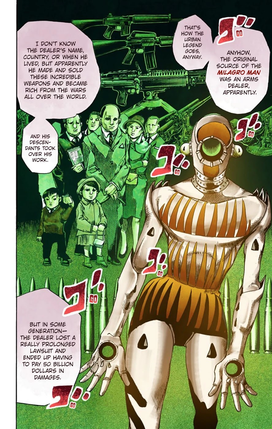 JoJo's Bizarre Adventure Part 8 - JoJolion (Official Colored) Chapter 57 page 37 - Chapter 57: Milagro Man Part 2