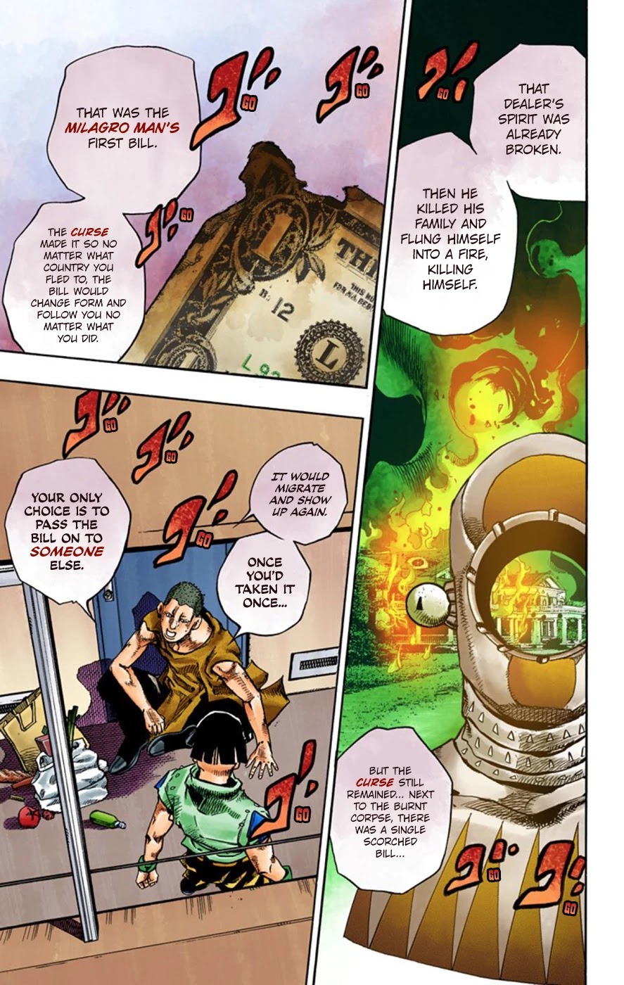 JoJo's Bizarre Adventure Part 8 - JoJolion (Official Colored) Chapter 57 page 38 - Chapter 57: Milagro Man Part 2