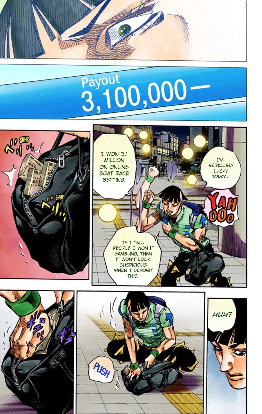 JoJo's Bizarre Adventure Part 8 - JoJolion (Official Colored) Chapter 57 page 9 - Chapter 57: Milagro Man Part 2