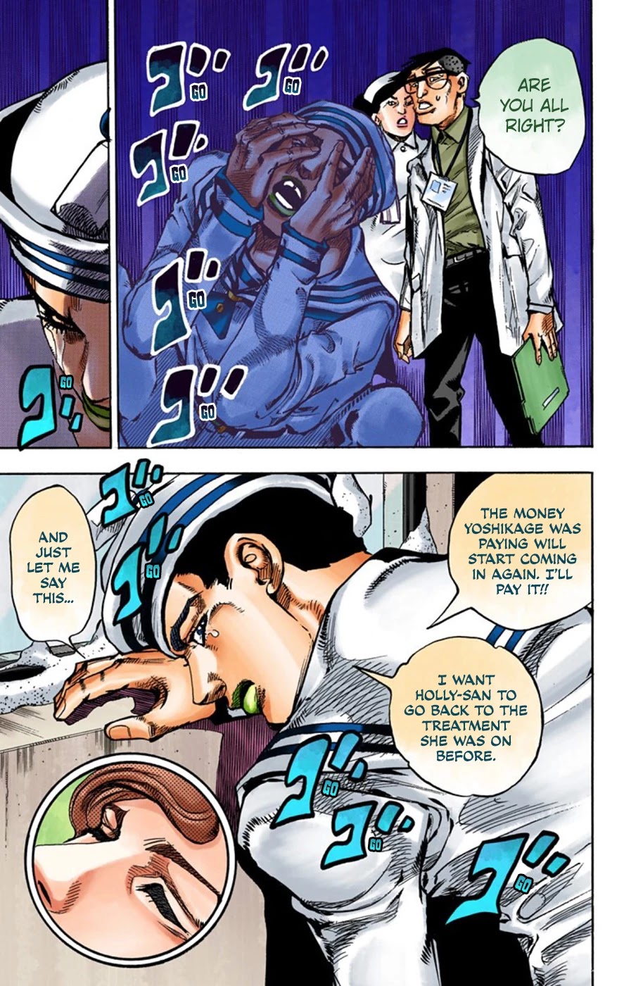 JoJo's Bizarre Adventure Part 8 - JoJolion (Official Colored) Chapter 58 page 15 - Chapter 58: Dawn at the Higashikata House