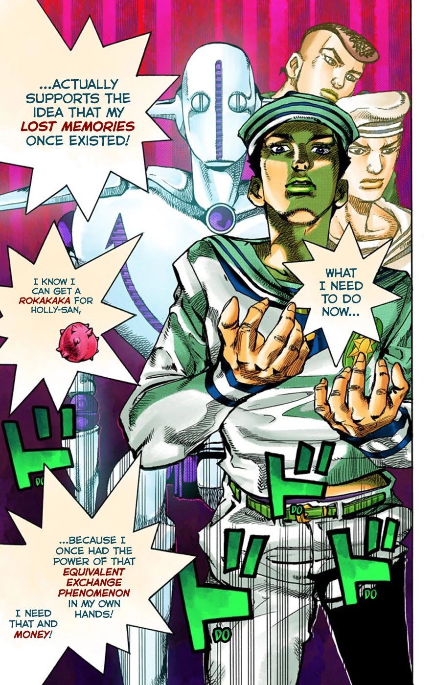 JoJo's Bizarre Adventure Part 8 - JoJolion (Official Colored) Chapter 58 page 17 - Chapter 58: Dawn at the Higashikata House
