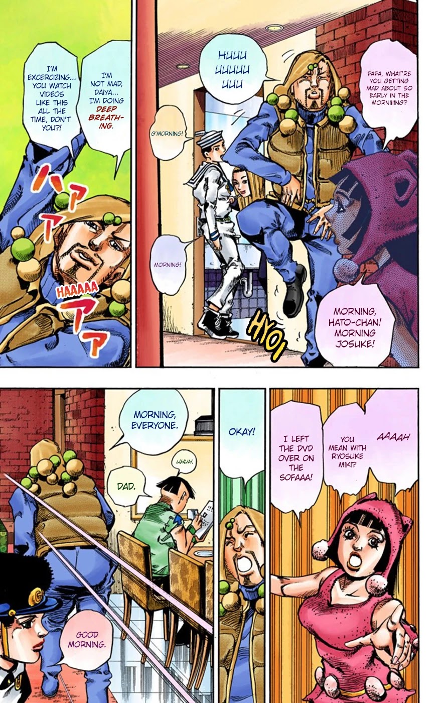 JoJo's Bizarre Adventure Part 8 - JoJolion (Official Colored) Chapter 58 page 19 - Chapter 58: Dawn at the Higashikata House