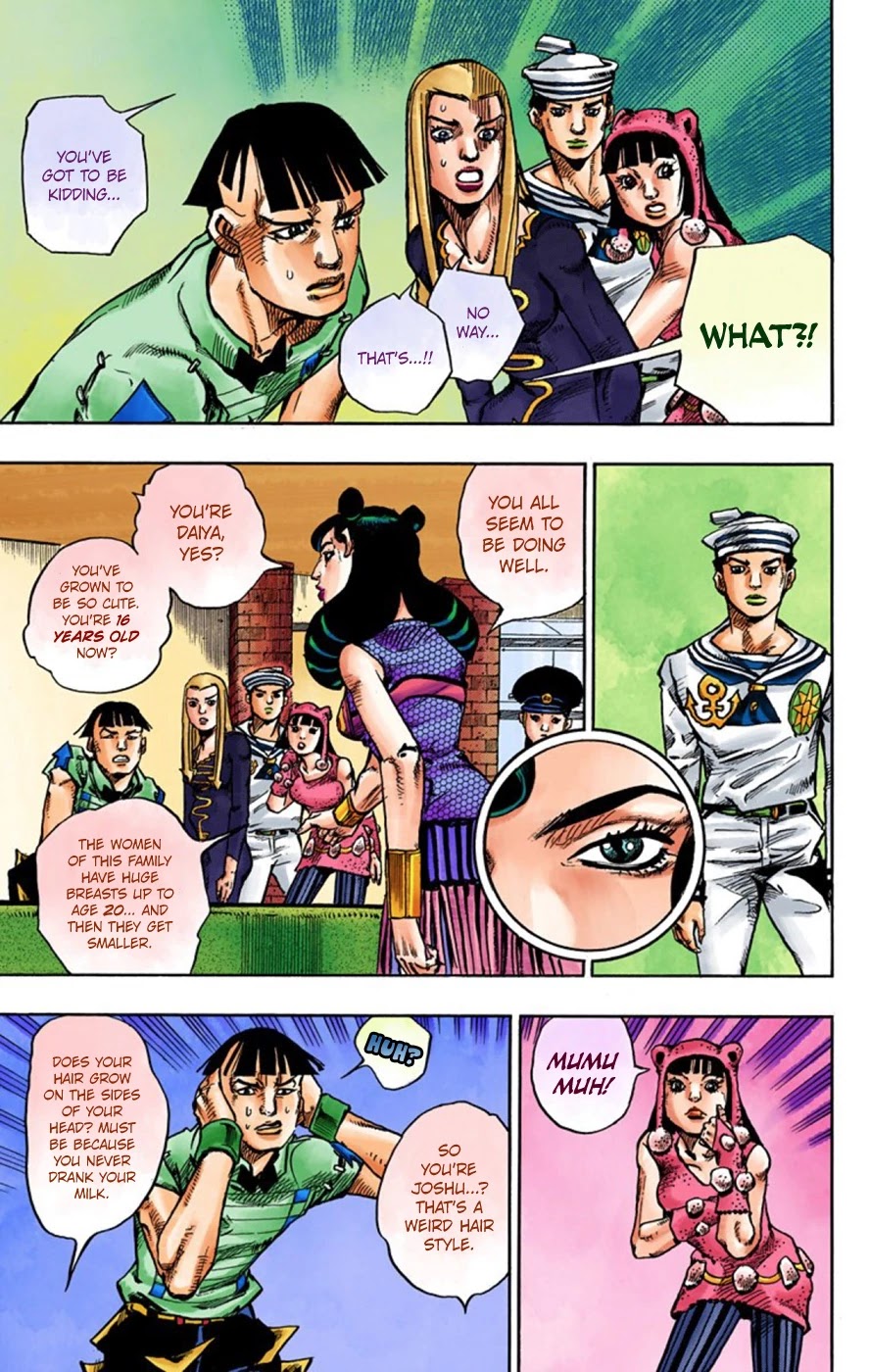 JoJo's Bizarre Adventure Part 8 - JoJolion (Official Colored) Chapter 58 page 25 - Chapter 58: Dawn at the Higashikata House