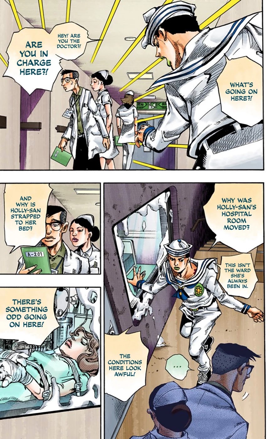 JoJo's Bizarre Adventure Part 8 - JoJolion (Official Colored) Chapter 58 page 7 - Chapter 58: Dawn at the Higashikata House
