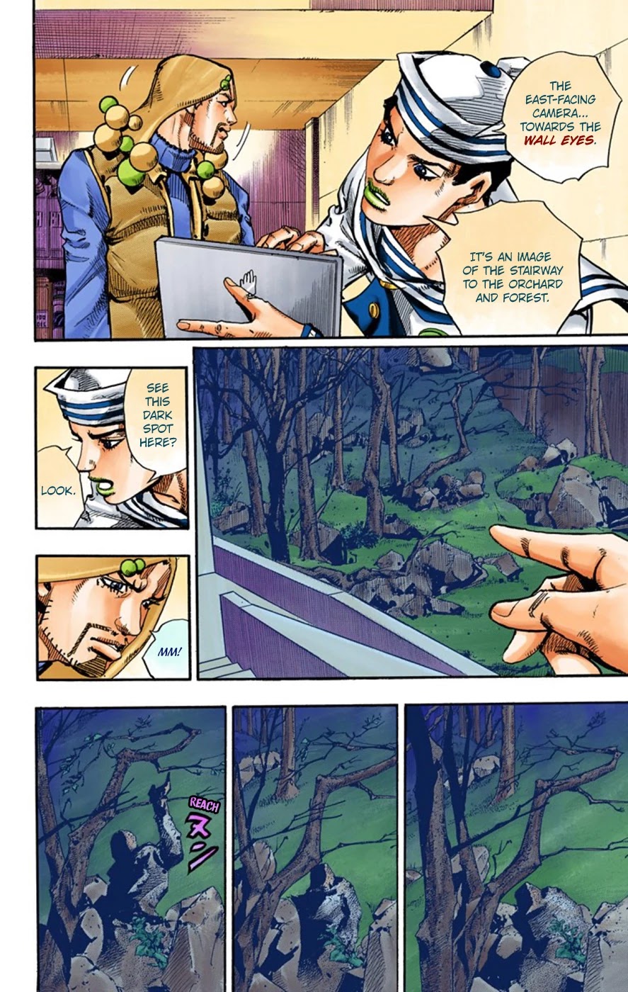 JoJo's Bizarre Adventure Part 8 - JoJolion (Official Colored) Chapter 59 page 12 - Chapter 59: Dolomité's Blue Lagoon Part 1