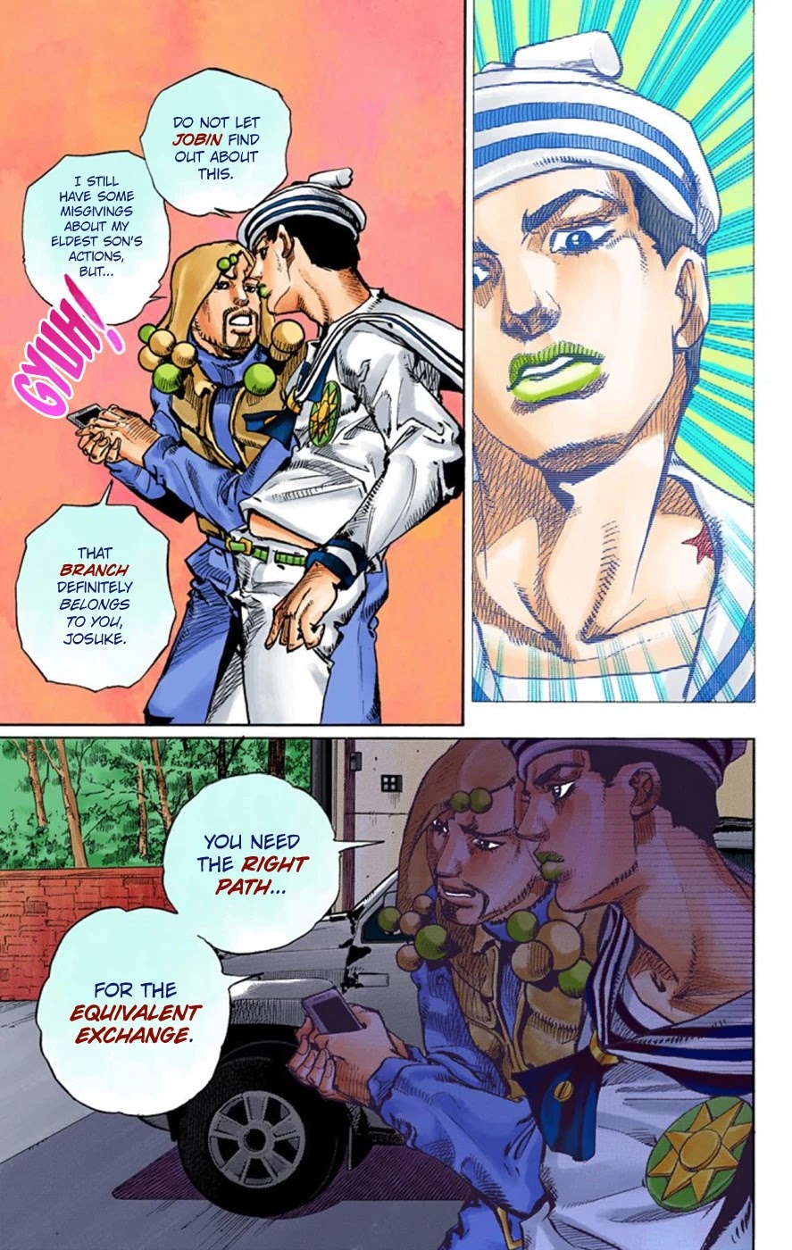 JoJo's Bizarre Adventure Part 8 - JoJolion (Official Colored) Chapter 59 page 24 - Chapter 59: Dolomité's Blue Lagoon Part 1