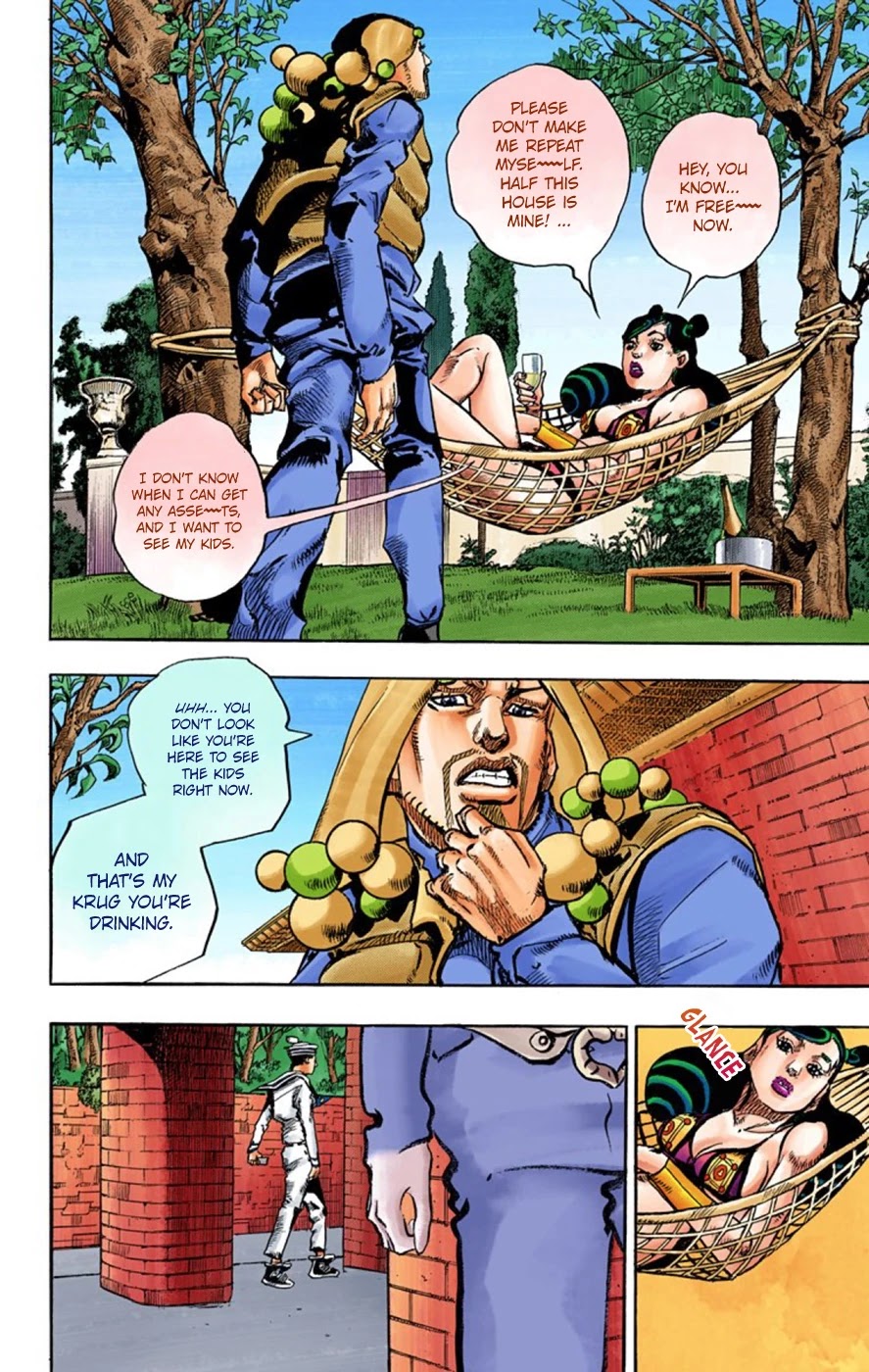 JoJo's Bizarre Adventure Part 8 - JoJolion (Official Colored) Chapter 59 page 27 - Chapter 59: Dolomité's Blue Lagoon Part 1
