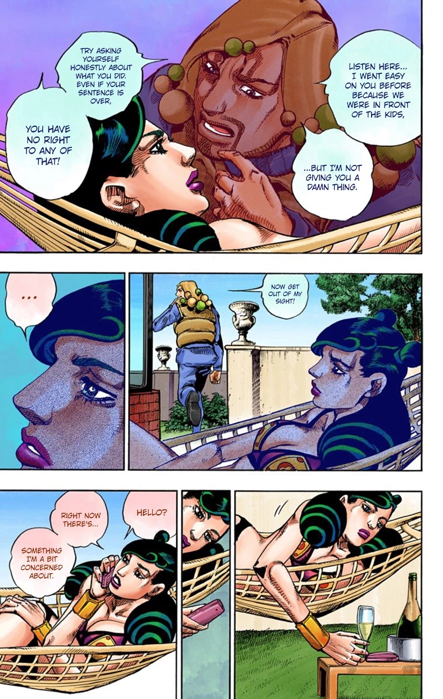 JoJo's Bizarre Adventure Part 8 - JoJolion (Official Colored) Chapter 59 page 28 - Chapter 59: Dolomité's Blue Lagoon Part 1