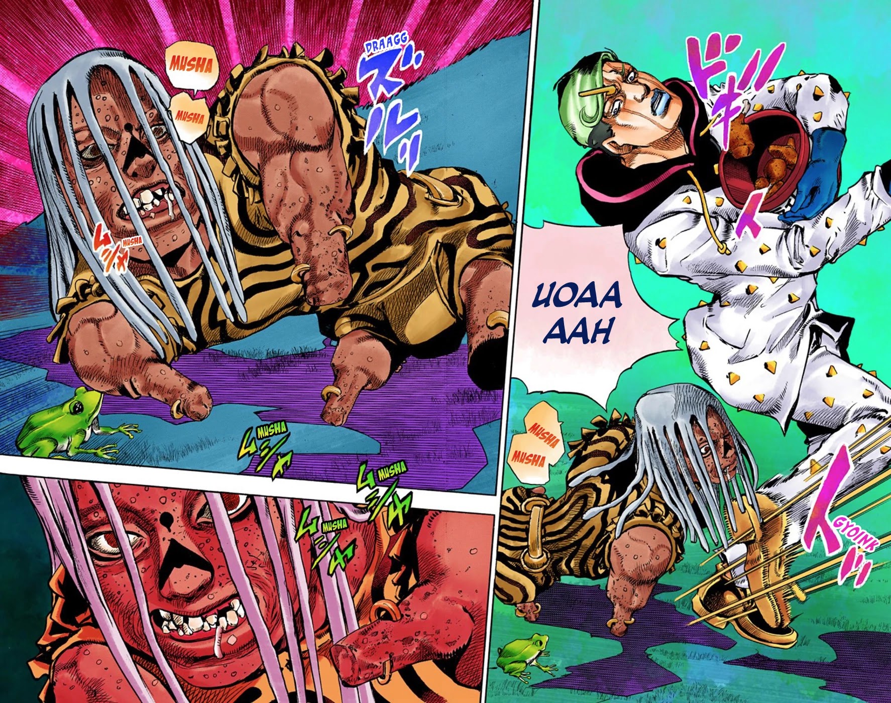 JoJo's Bizarre Adventure Part 8 - JoJolion (Official Colored) Chapter 59 page 35 - Chapter 59: Dolomité's Blue Lagoon Part 1