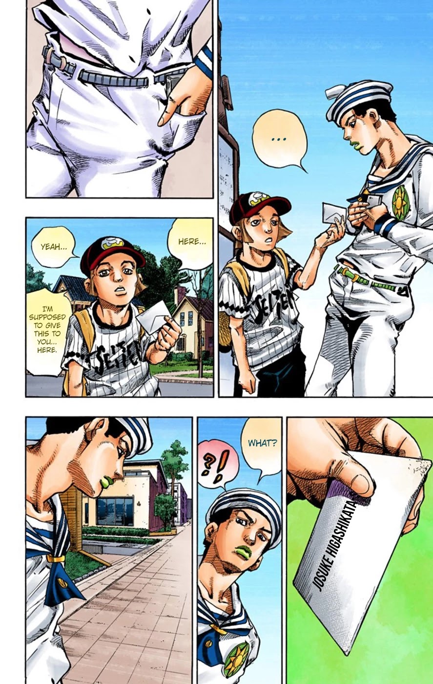 JoJo's Bizarre Adventure Part 8 - JoJolion (Official Colored) Chapter 59 page 39 - Chapter 59: Dolomité's Blue Lagoon Part 1