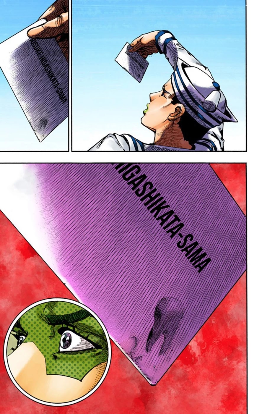 JoJo's Bizarre Adventure Part 8 - JoJolion (Official Colored) Chapter 59 page 42 - Chapter 59: Dolomité's Blue Lagoon Part 1