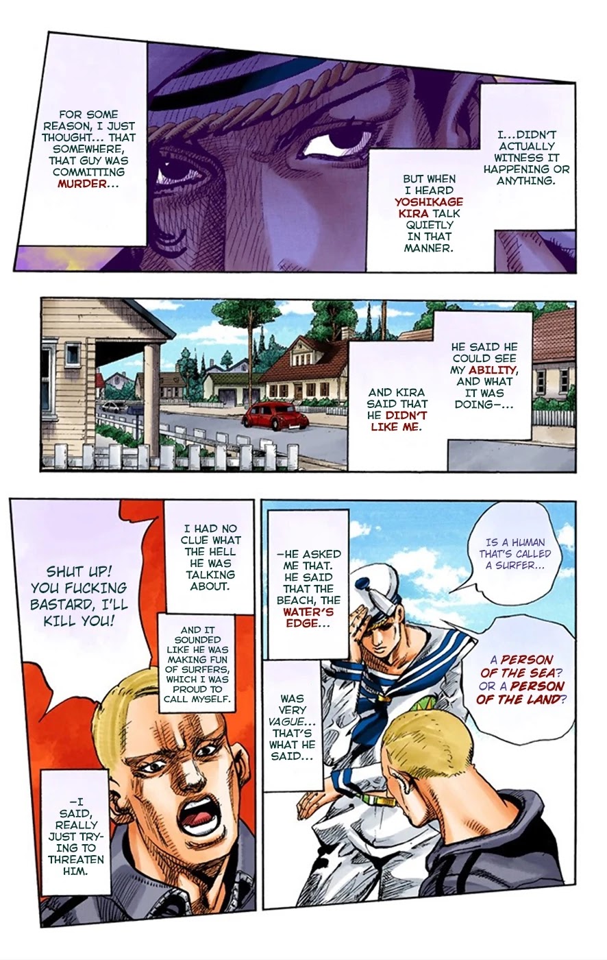 JoJo's Bizarre Adventure Part 8 - JoJolion (Official Colored) Chapter 6 page 29 - Chapter 6: Soft & Wet Part 5