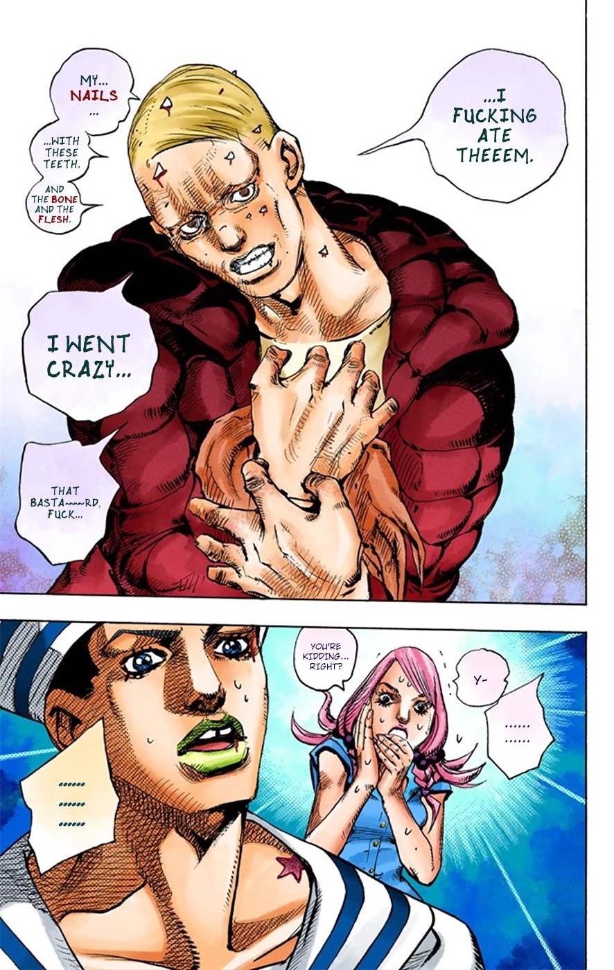 JoJo's Bizarre Adventure Part 8 - JoJolion (Official Colored) Chapter 6 page 33 - Chapter 6: Soft & Wet Part 5
