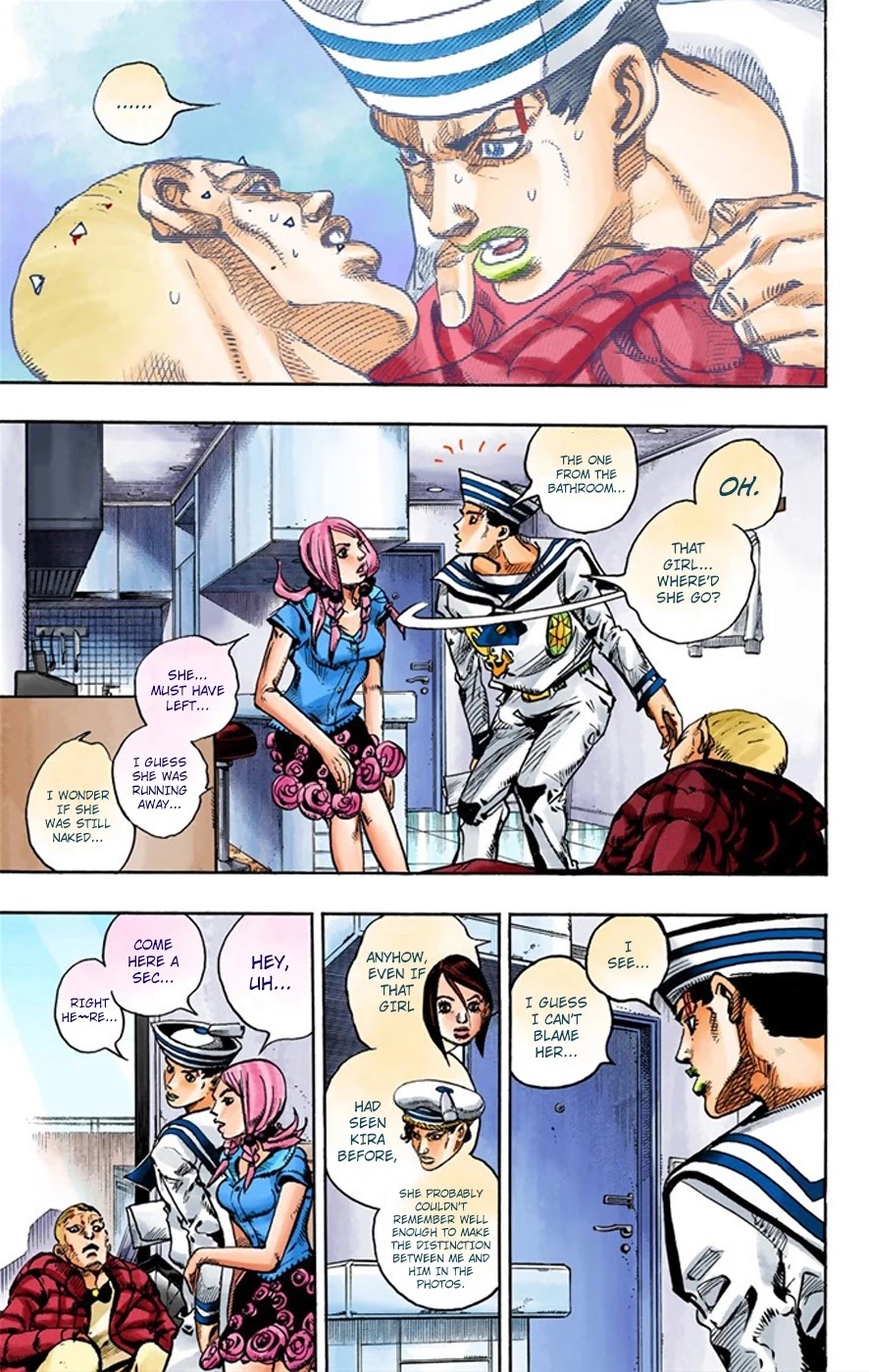 JoJo's Bizarre Adventure Part 8 - JoJolion (Official Colored) Chapter 6 page 35 - Chapter 6: Soft & Wet Part 5