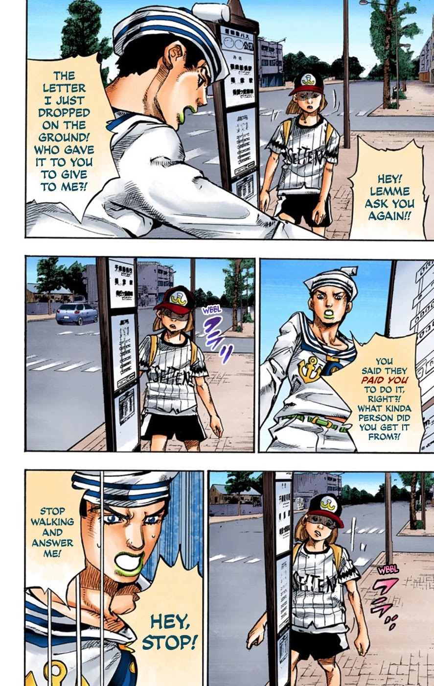 JoJo's Bizarre Adventure Part 8 - JoJolion (Official Colored) Chapter 60 page 13 - Chapter 60: Dolomité's Blue Lagoon Part 2
