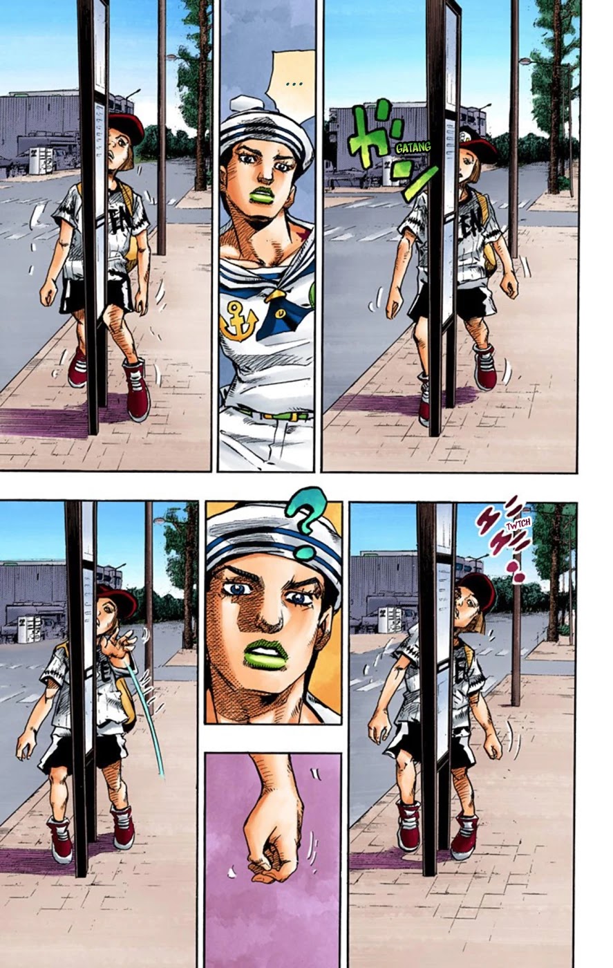 JoJo's Bizarre Adventure Part 8 - JoJolion (Official Colored) Chapter 60 page 14 - Chapter 60: Dolomité's Blue Lagoon Part 2