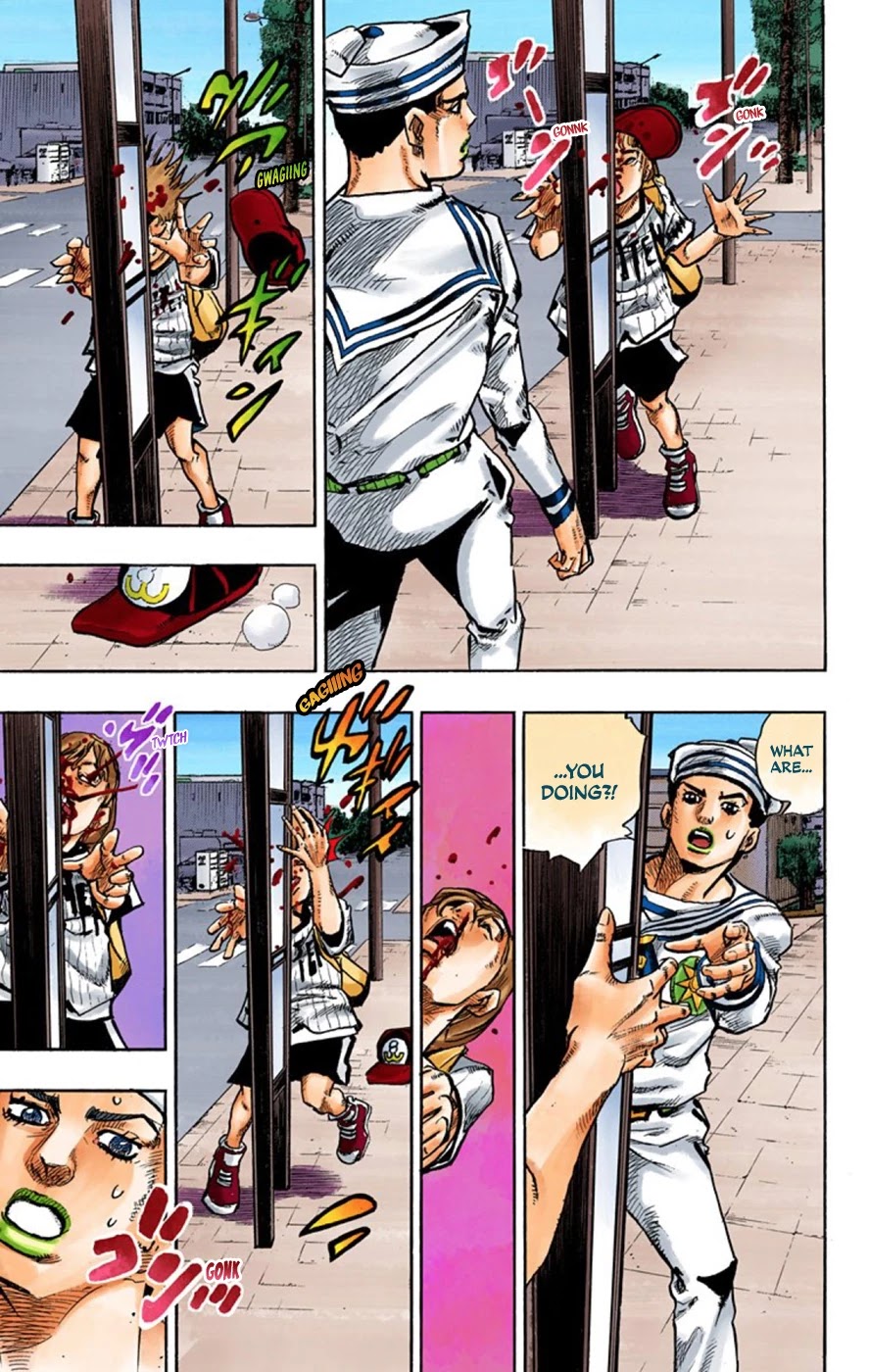 JoJo's Bizarre Adventure Part 8 - JoJolion (Official Colored) Chapter 60 page 16 - Chapter 60: Dolomité's Blue Lagoon Part 2