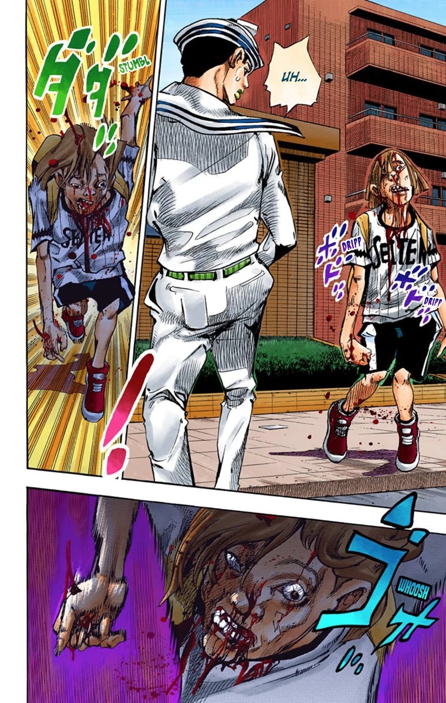 JoJo's Bizarre Adventure Part 8 - JoJolion (Official Colored) Chapter 60 page 22 - Chapter 60: Dolomité's Blue Lagoon Part 2
