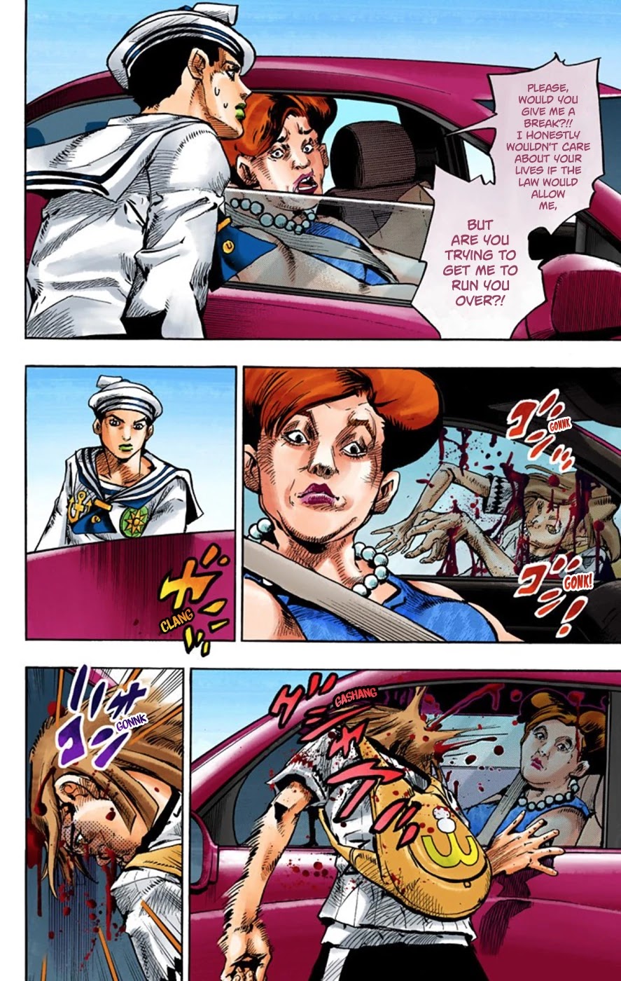 JoJo's Bizarre Adventure Part 8 - JoJolion (Official Colored) Chapter 60 page 24 - Chapter 60: Dolomité's Blue Lagoon Part 2