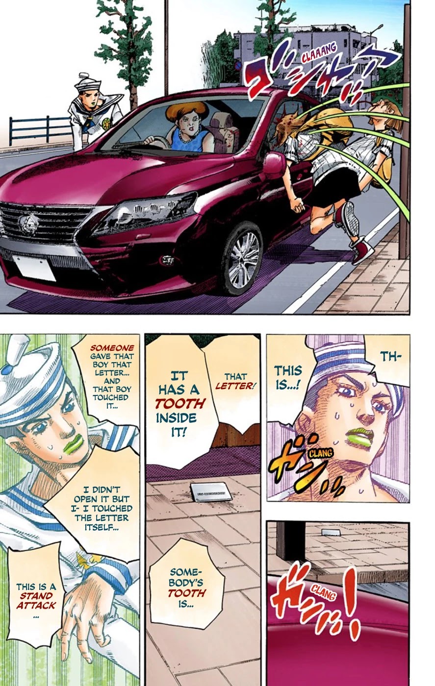 JoJo's Bizarre Adventure Part 8 - JoJolion (Official Colored) Chapter 60 page 25 - Chapter 60: Dolomité's Blue Lagoon Part 2