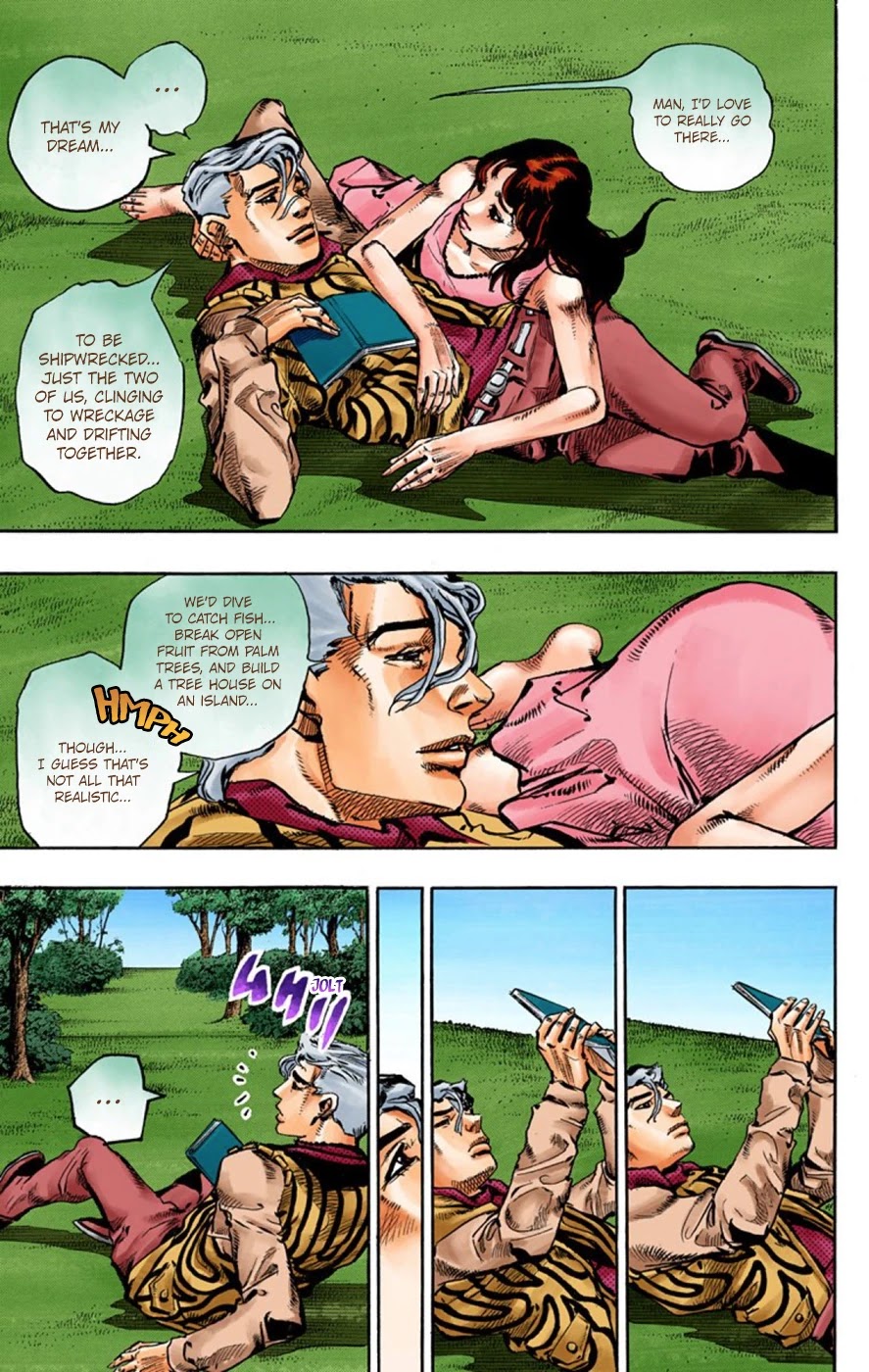 JoJo's Bizarre Adventure Part 8 - JoJolion (Official Colored) Chapter 60 page 3 - Chapter 60: Dolomité's Blue Lagoon Part 2